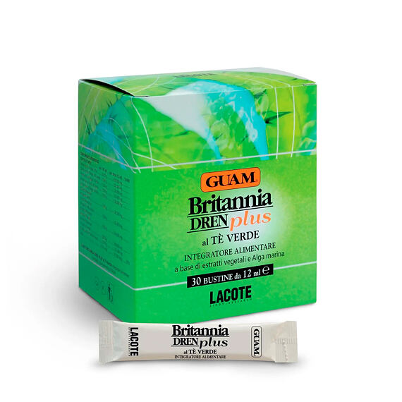 GUAM Britannia Dren Plus with Green Tea Liquid Food Supplement 30 x 12 ml