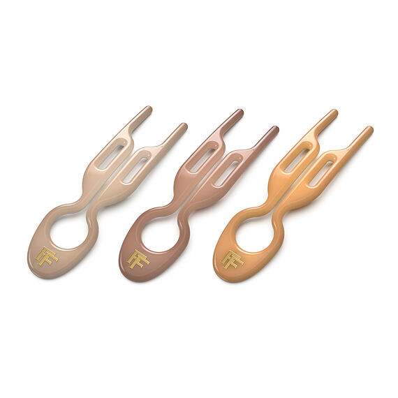 Fiona Franchimon Nº 1 Hairpin London Collection (Satin Sand, Smooth Caramel, Soft Beige) 3 ks