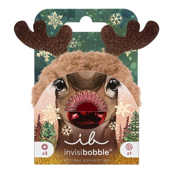 Invisibobble Holiday Collection Red Nose Reindeer Set